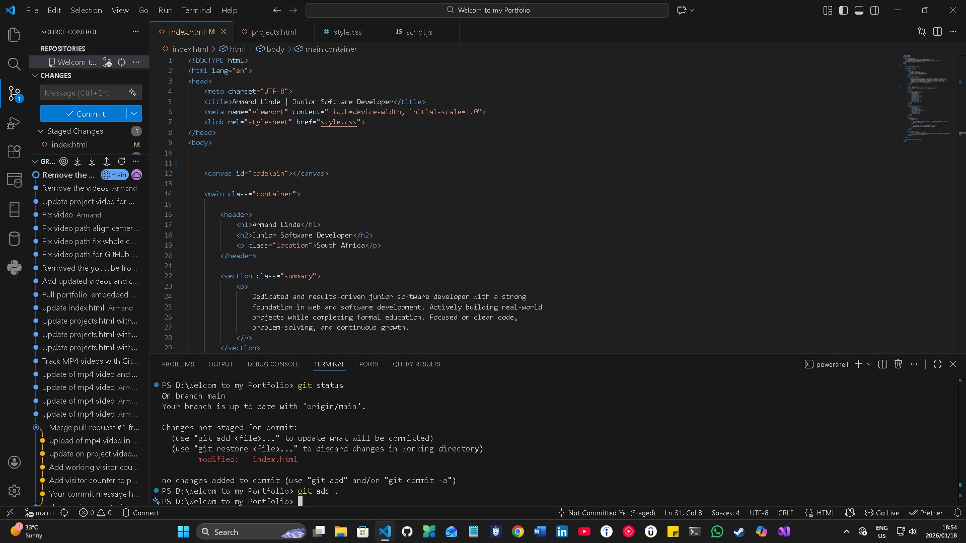 Portfolio web project screenshot 11