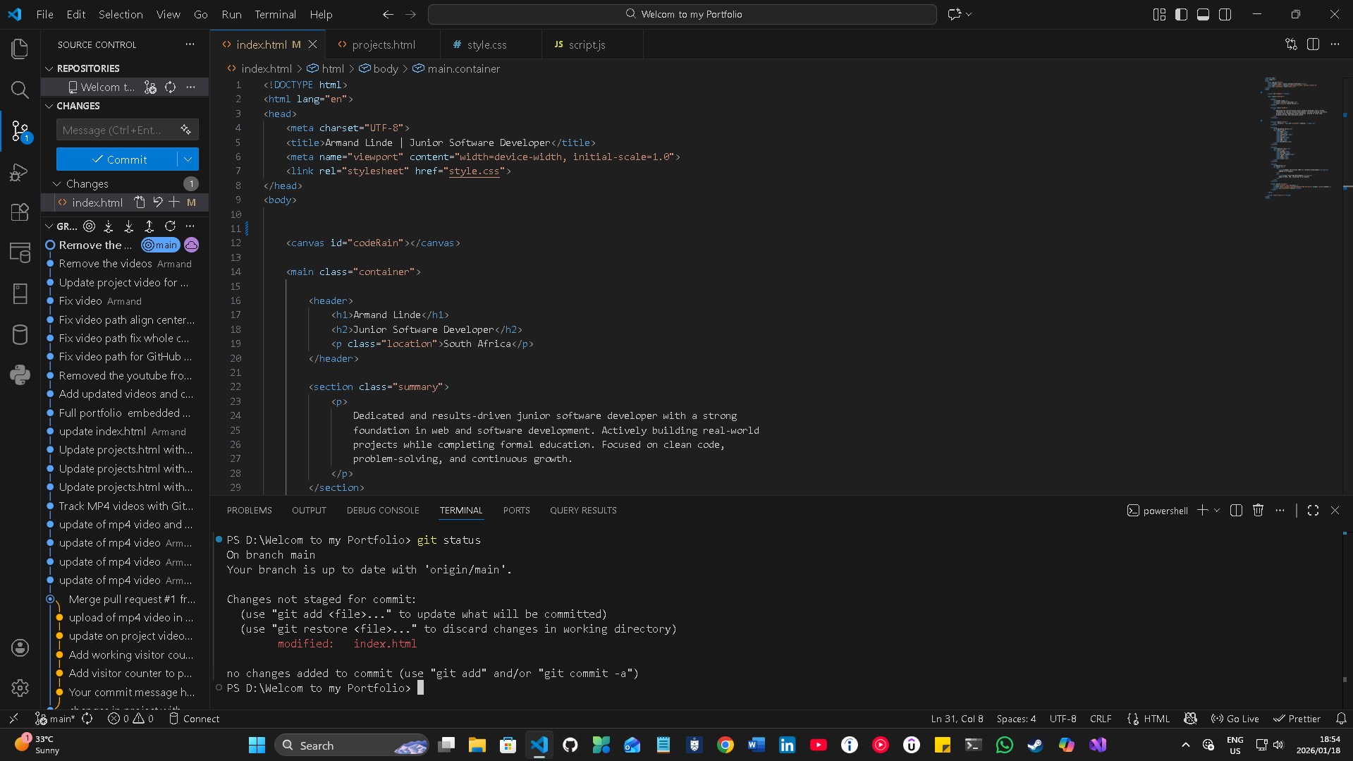 Portfolio web project screenshot 17